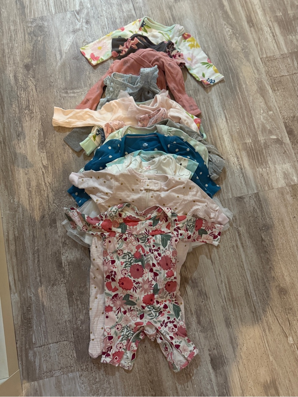 Floral Pink Baby One-Piece Romper - Soft Cotton